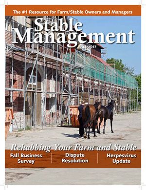 Stable Management magazine cover Fall 2017